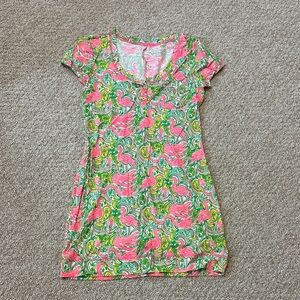 Lilly Pulitzer Vibrant Pink and Green Patterned Top